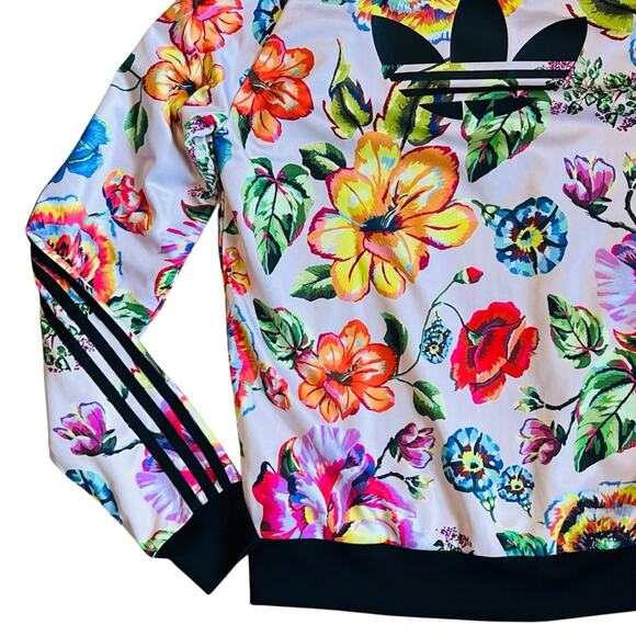 Adidas x Farm Rio Women’s Sz XS Floral Track Jacket Tropical Flotilla Full Zip - Picture 10 of 14